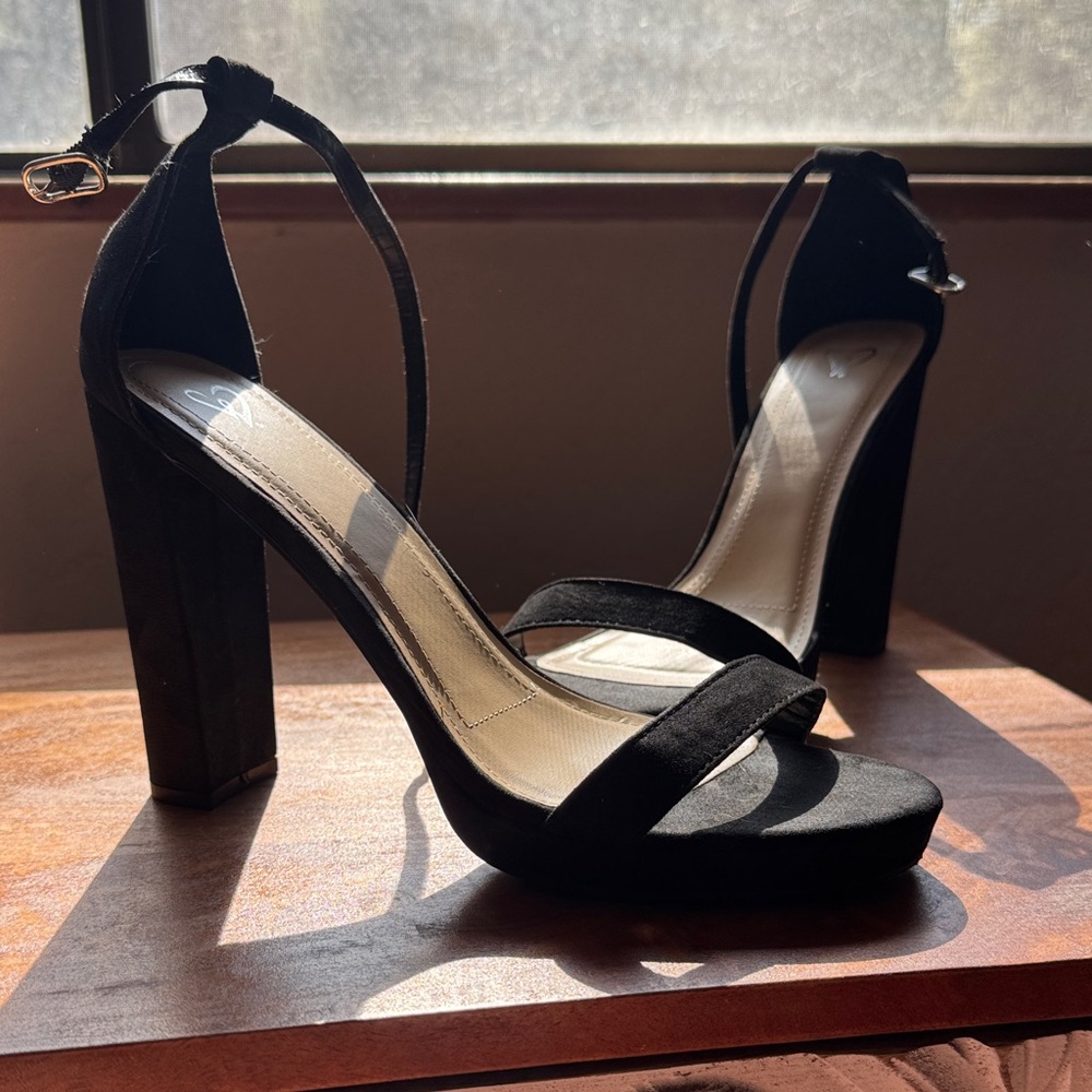 Windsor Black Strappy Heels